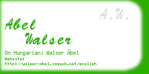 abel walser business card