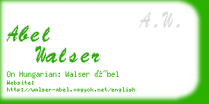 abel walser business card